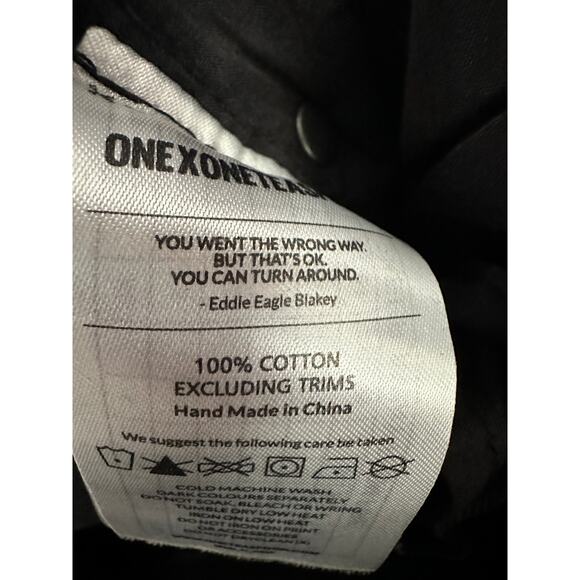 One X OneTeaspoon Jeans Women 26 Black Wash Distressed Straight Leg Raw Hem NWT - Picture 7 of 7